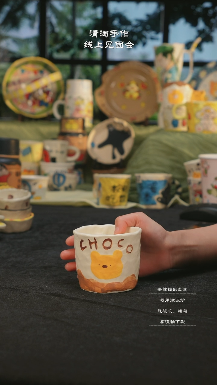 【闪购商品】摆件亲工手绘陶瓷-