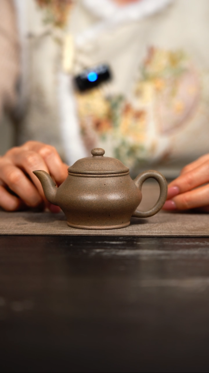 茶壶紫砂段泥高虚扁