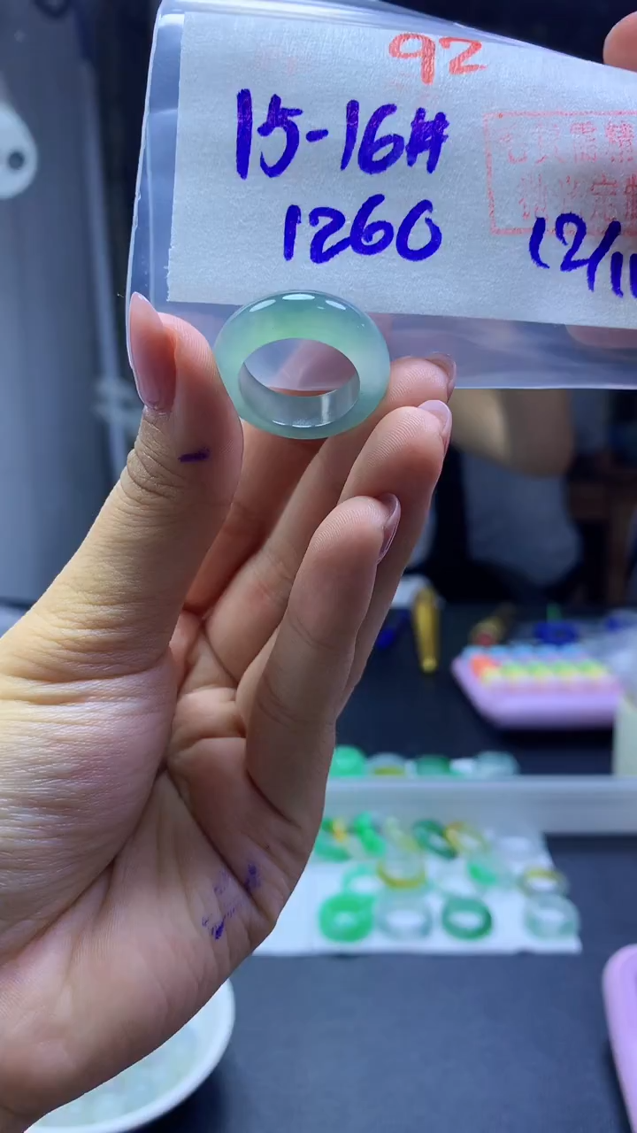 未镶嵌定制翡翠戒圈#1260元-毛货需精细抛光