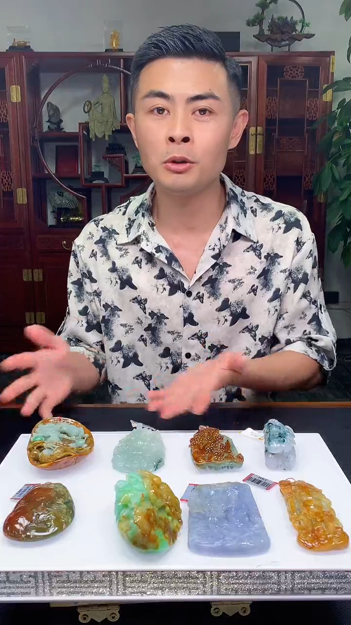 【闪购商品】定制翡翠未镶嵌1015xx-毛货挂件2
