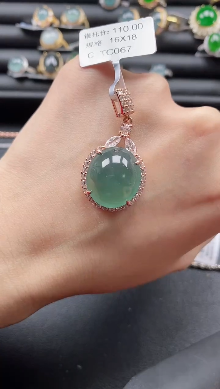 【闪购商品】翡翠戒指银S925镶嵌1111