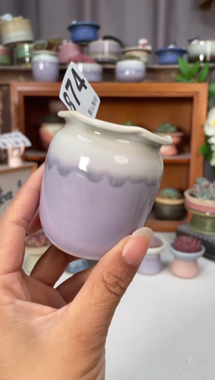 瓷片874知木小芳花盆