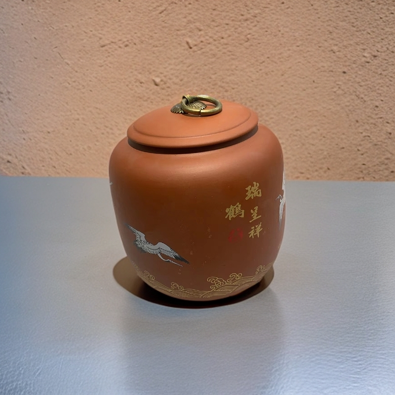 松鹤延年茶叶罐SS002