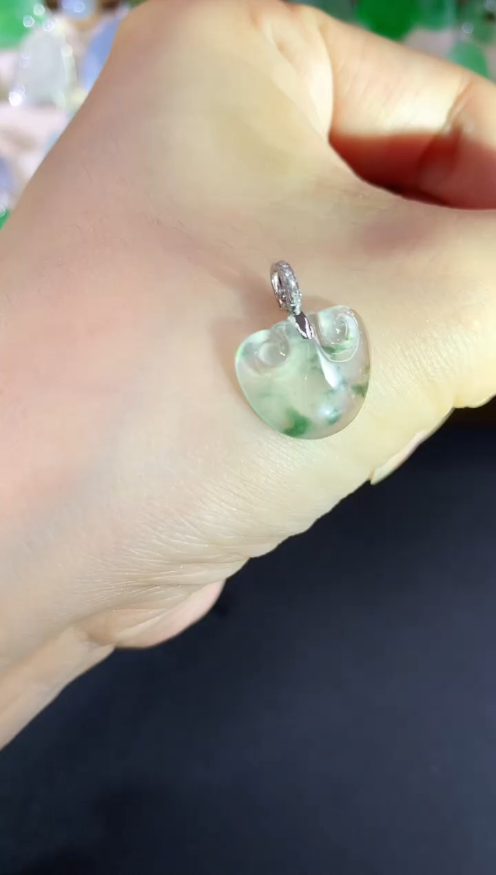 吊坠(不含链)18K金镶嵌翡翠19|1380