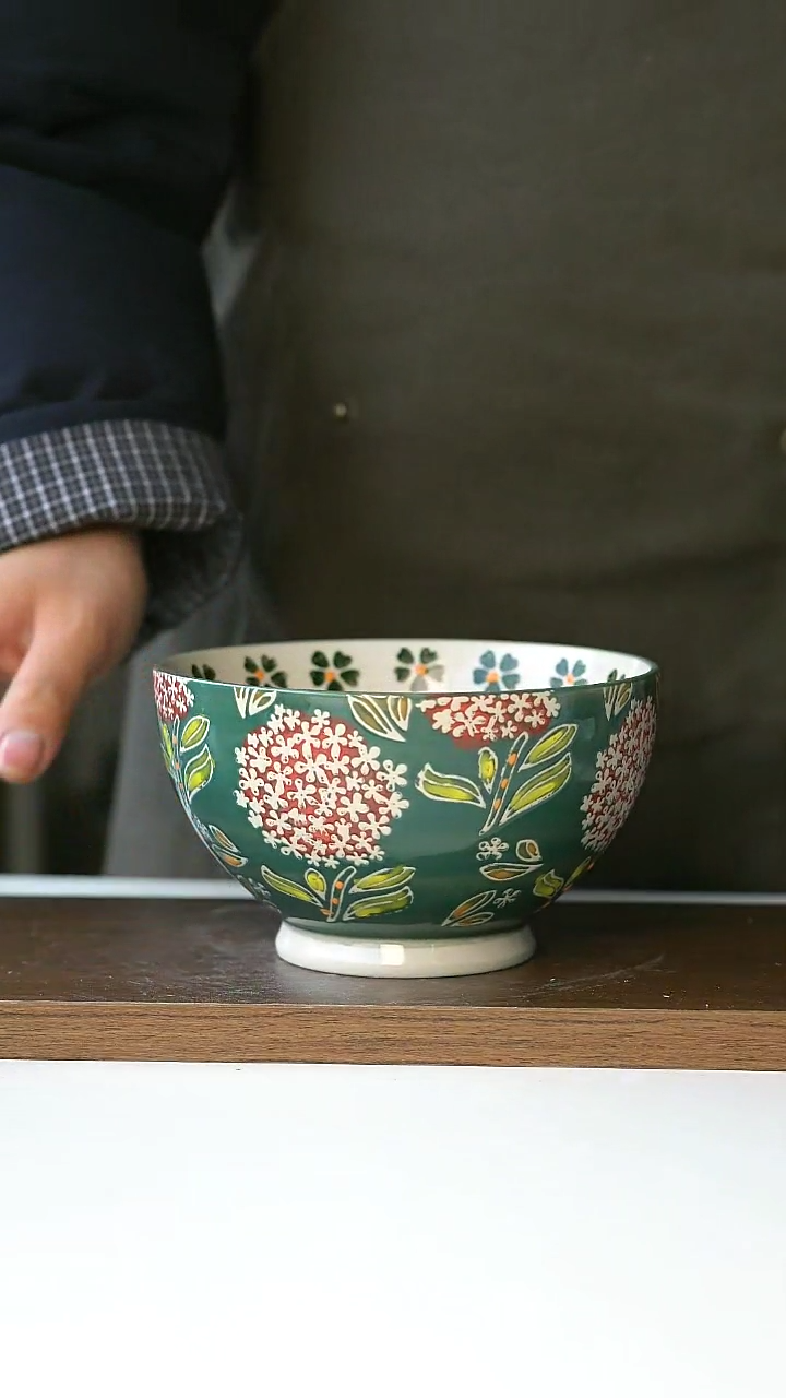 【闪购商品】玻璃出法国油画风瑕疵碗@4-2@