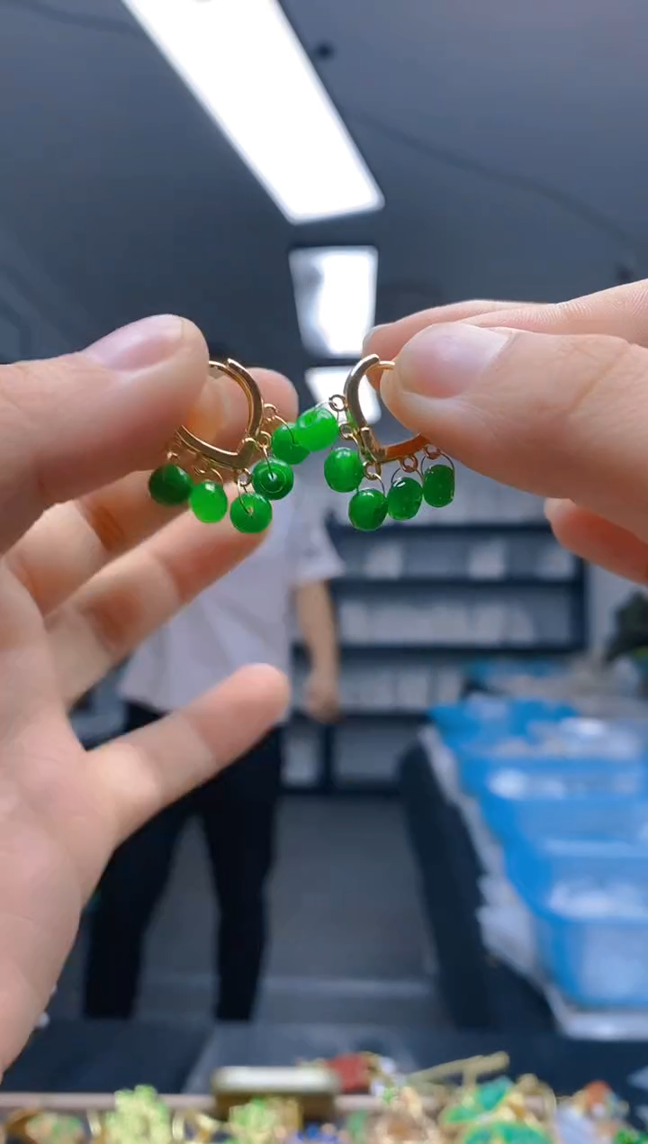 【闪购商品】翡翠耳饰合金39翡翠耳包