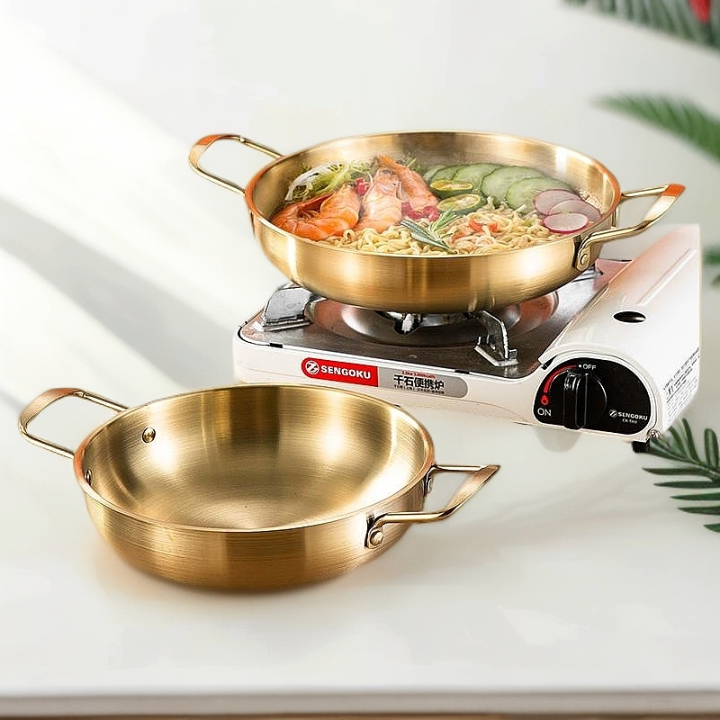 韩国泡面锅网红拉面锅寿喜锅锅具电磁炉部队煮面锅单人小火锅户外