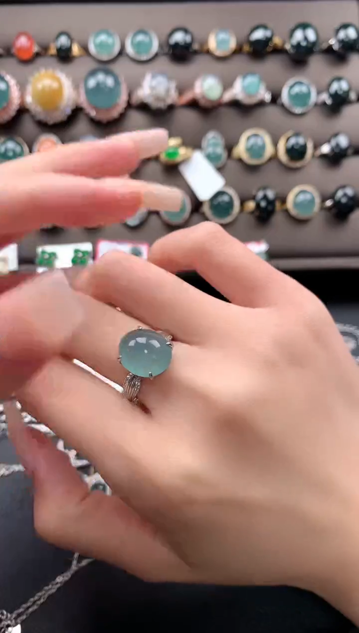 【闪购商品】翡翠戒指银S925镶嵌3213213·