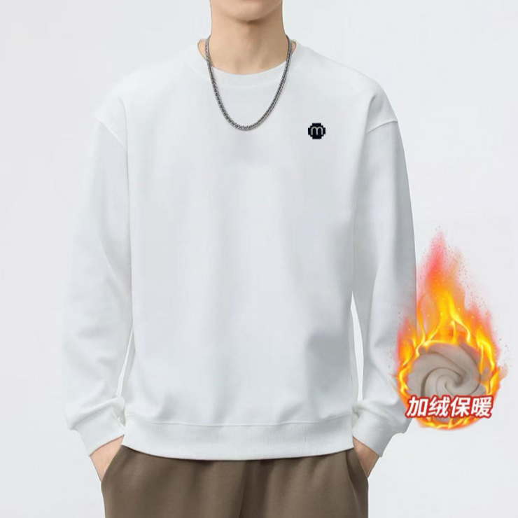 【加绒刺绣M豆】圆领卫衣时尚百搭情侣装开学季新品上新潮流