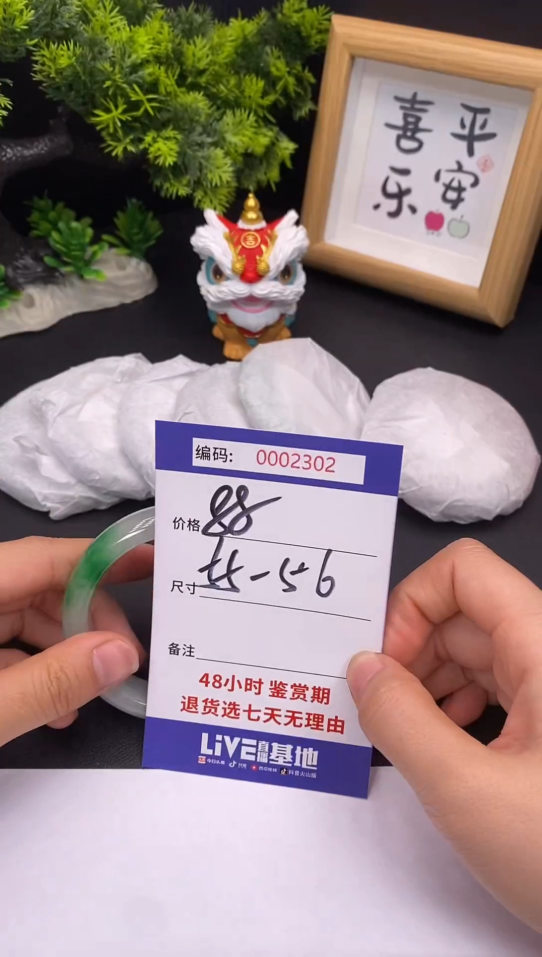 未镶嵌手镯翡翠0002302