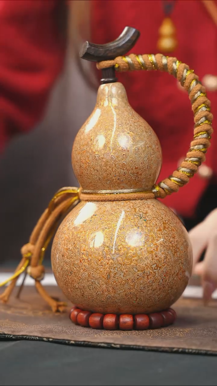 【闪购商品】WJ226漆艺酒葫芦不包手串及旋转底座