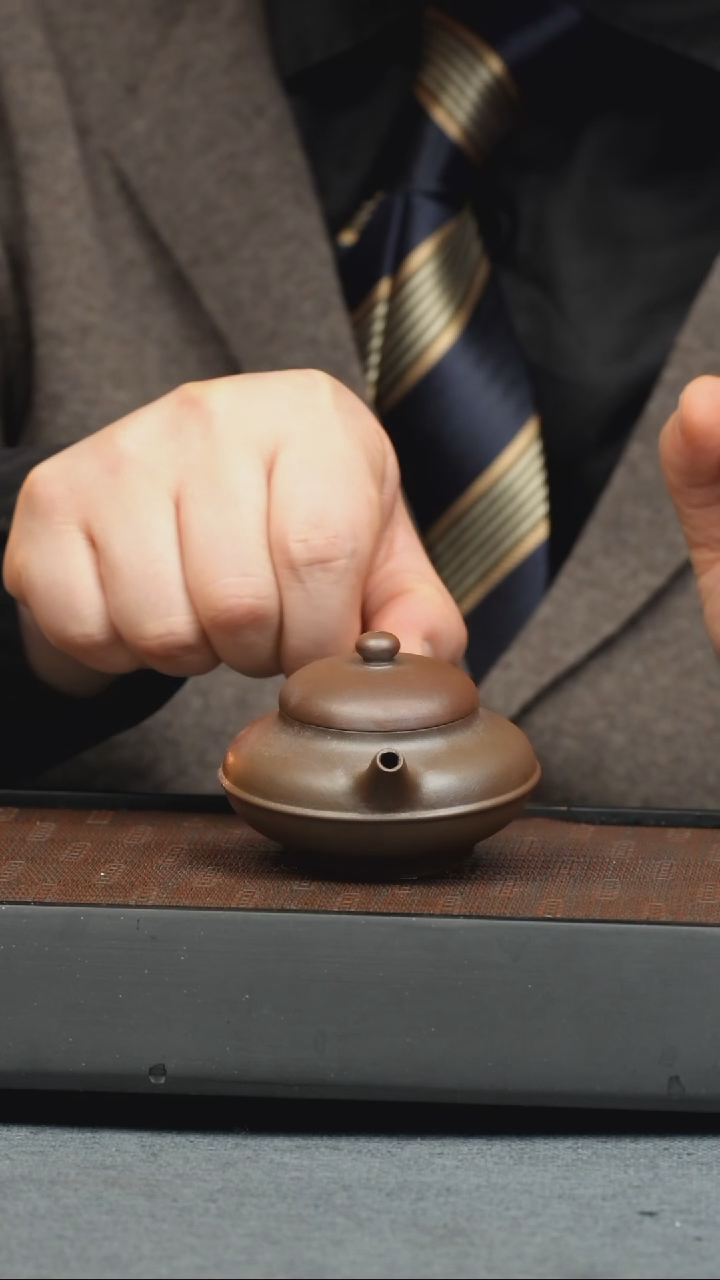 【闪购商品】紫砂茶壶五堂 线圆-陈砺成-柴烧