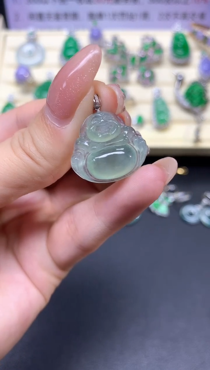 【闪购商品】翡翠吊坠(不含链)18K金镶嵌吊坠|1550+155