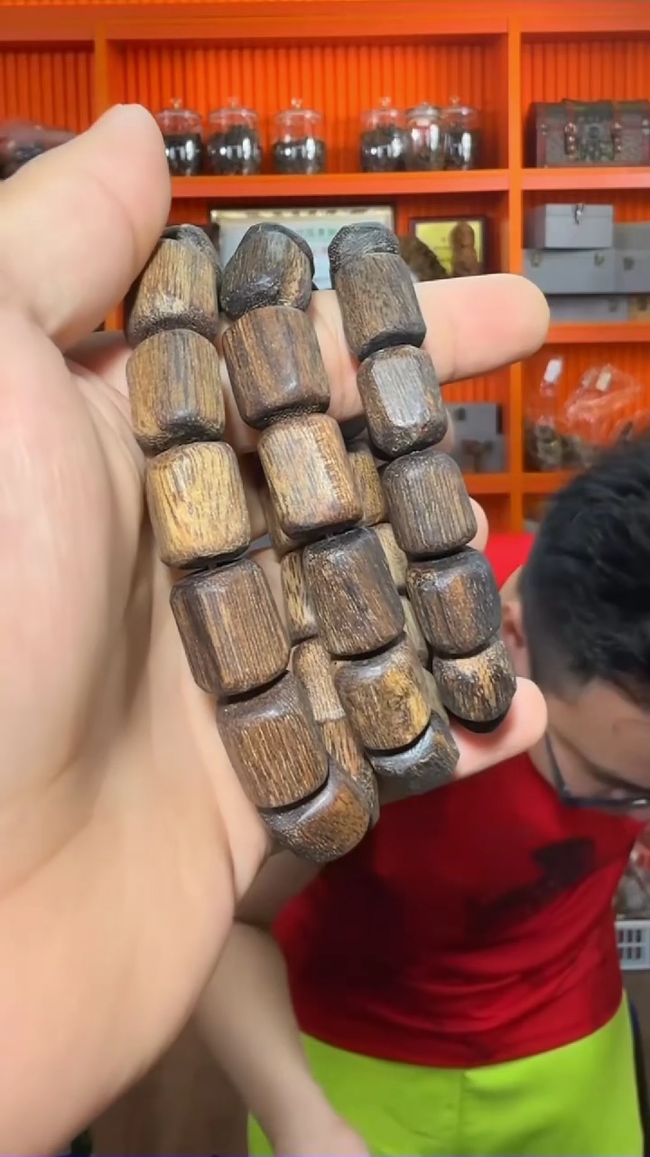 手串沉香66号沉水桶珠25g1.2多样性发一