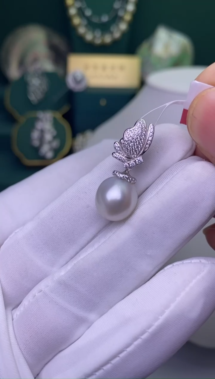 【闪购商品】海水珍珠颈饰银S925镶嵌11-12