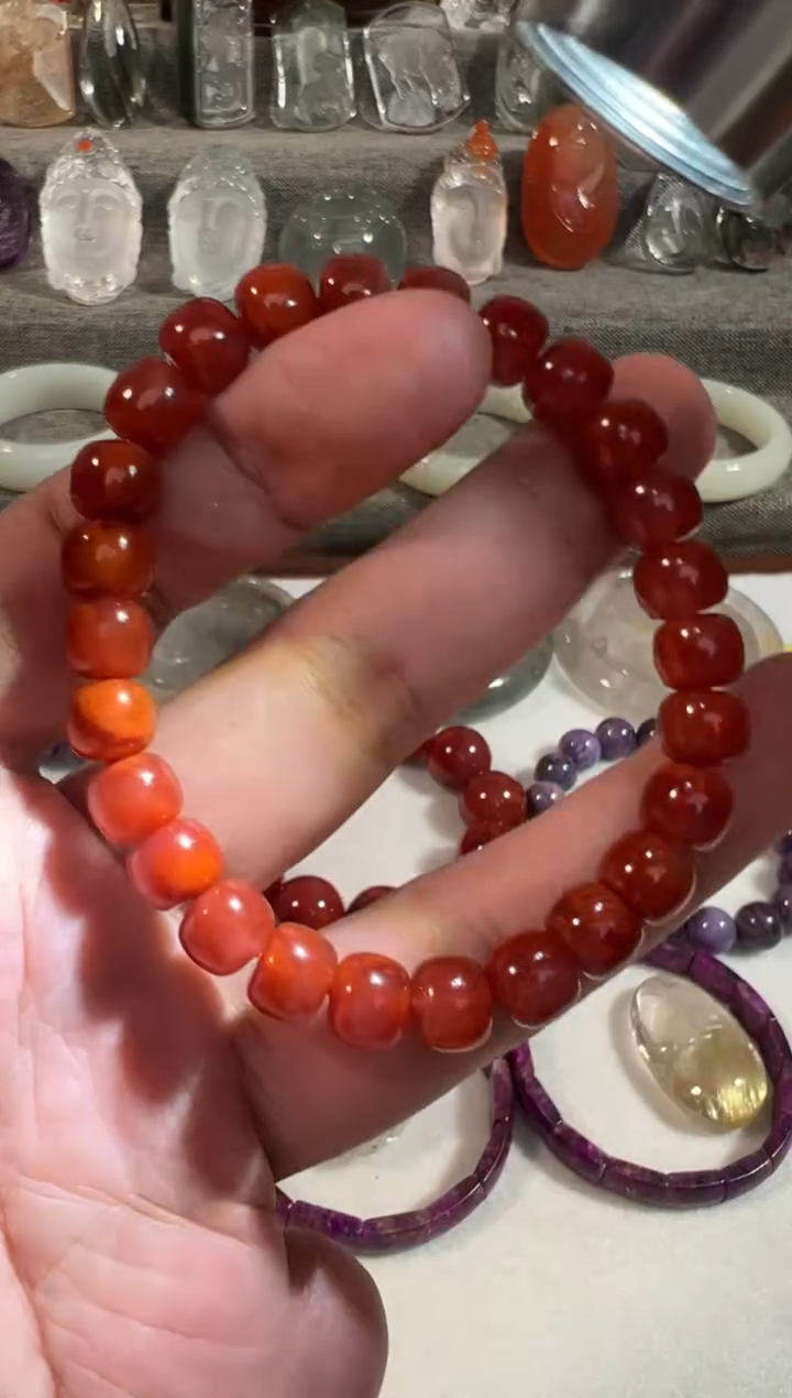 未镶嵌手串南红玛瑙南红手串直切克重23