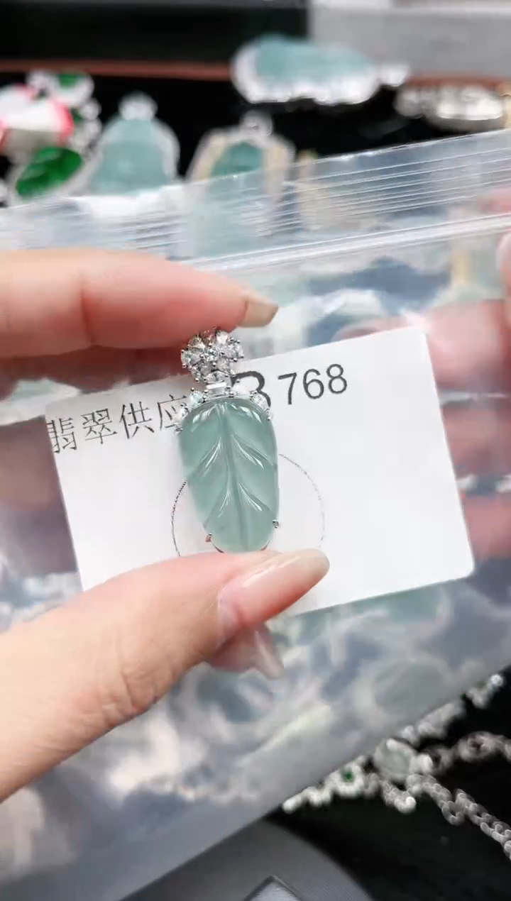 【闪购商品】翡翠颈饰未镶嵌768赠皮绳