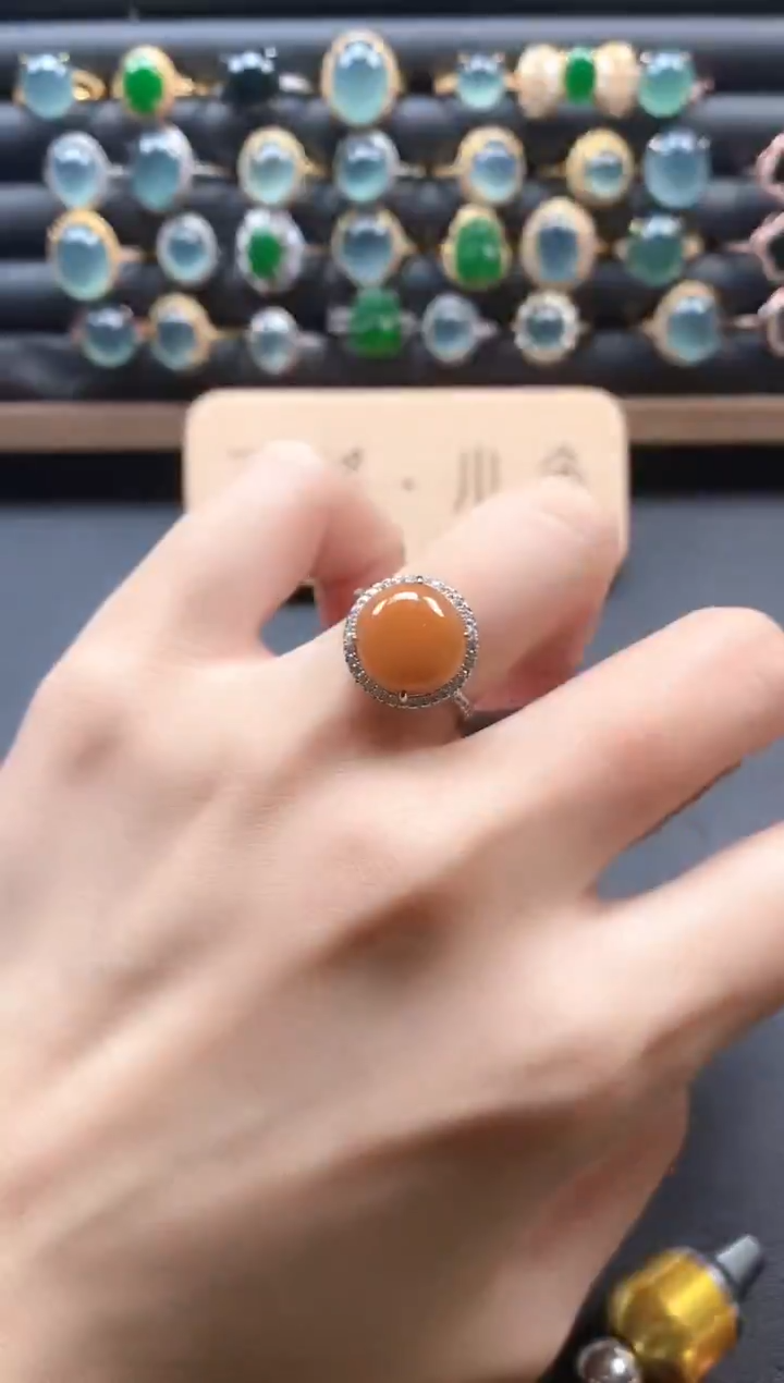 银S925镶嵌戒指翡翠51151