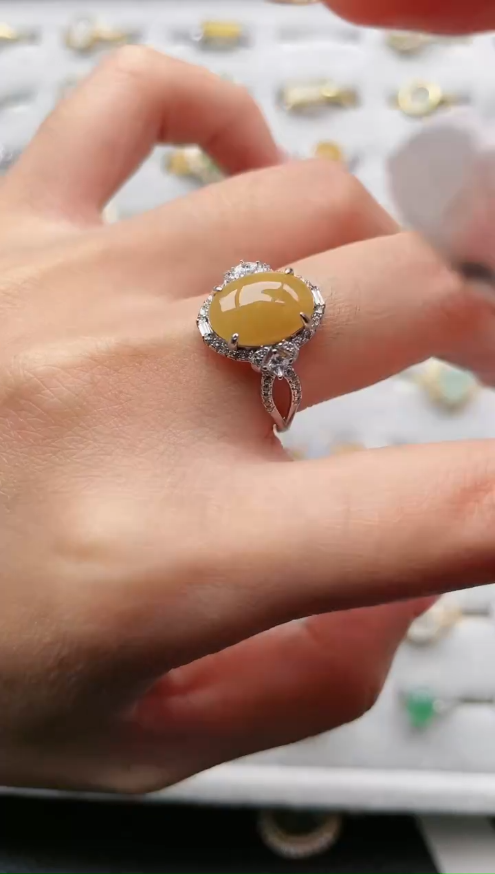 【闪购商品】翡翠戒指银S925镶嵌1111