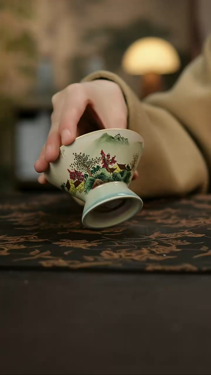 景德镇陶瓷杯碗柴烧多人