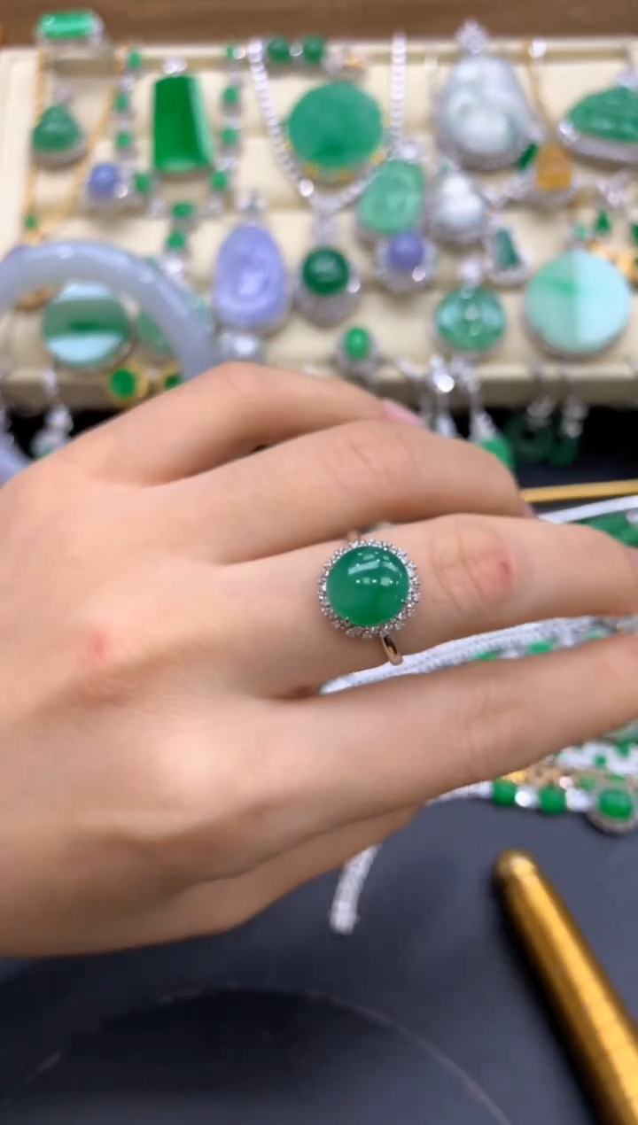 【闪购商品】翡翠戒指18K金镶嵌396-中国好珍宝