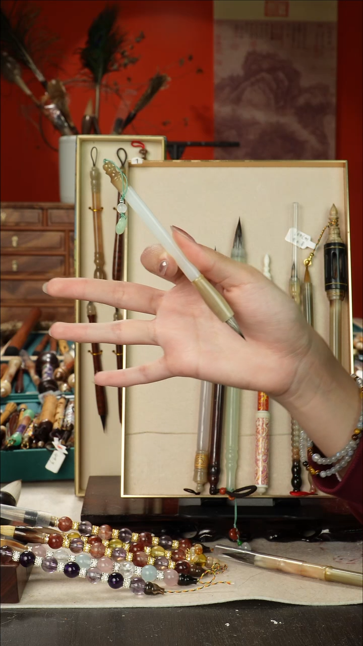 405号闪孤品高货毛笔链接 清水试笔 蘸墨不退