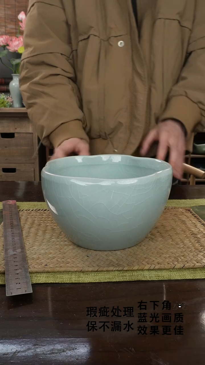 陶瓷五瓣花茶渣缸B-18（直径）次品保不漏水外观不完美