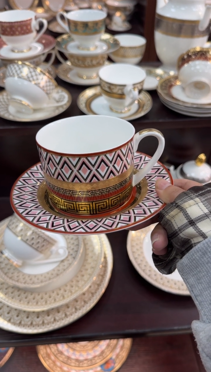 【闪购商品】瓷片200毫升杯碟 福利款 微瑕