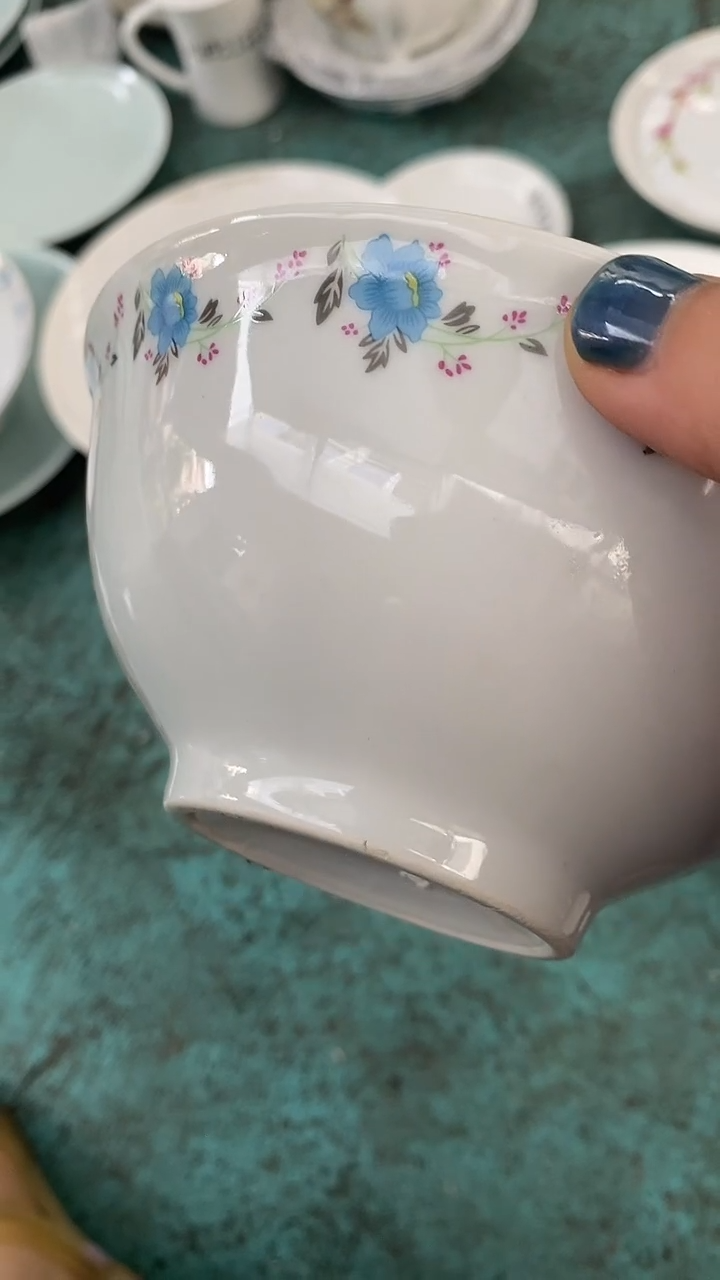 摆件小兰花不带金5.5寸米饭碗