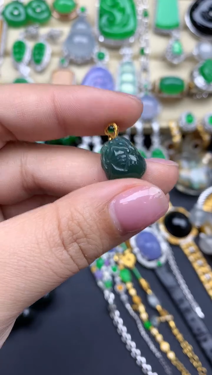 【闪购商品】翡翠颈饰18K金镶嵌14-中国好珍宝