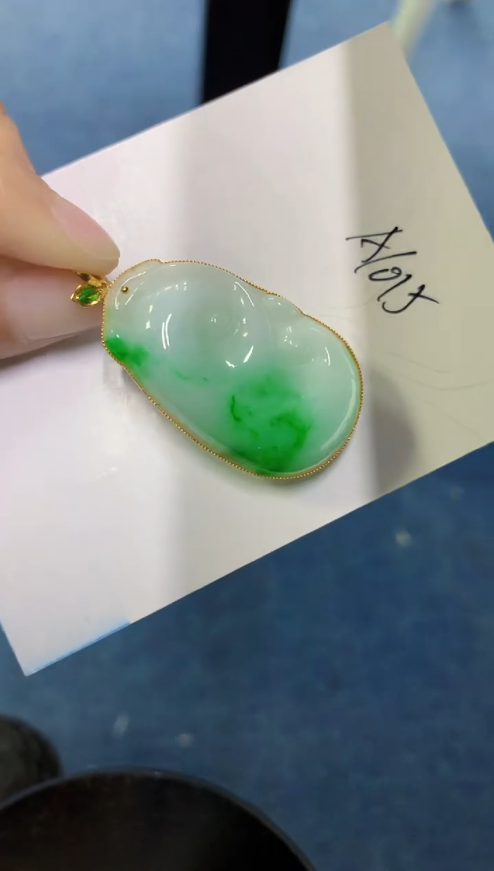 【闪购商品】翡翠颈饰18K金镶嵌000000000