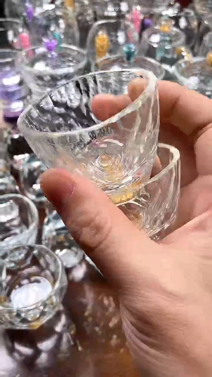 【闪购商品】玺宴新款水晶四方杯金箔2个装