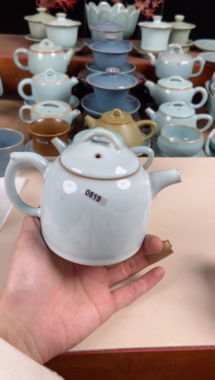 【闪购商品】其他819号瑕月白釉全手工拉胚茶壶