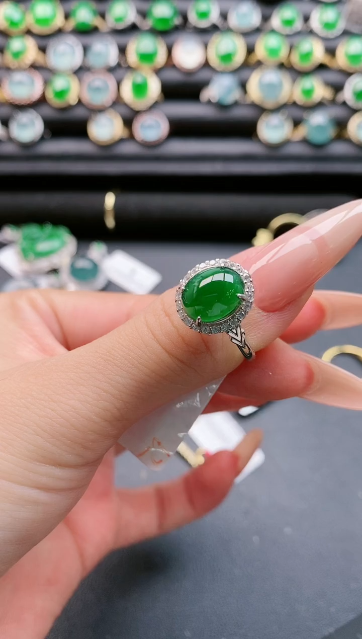 【闪购商品】翡翠戒指银S925镶嵌11111