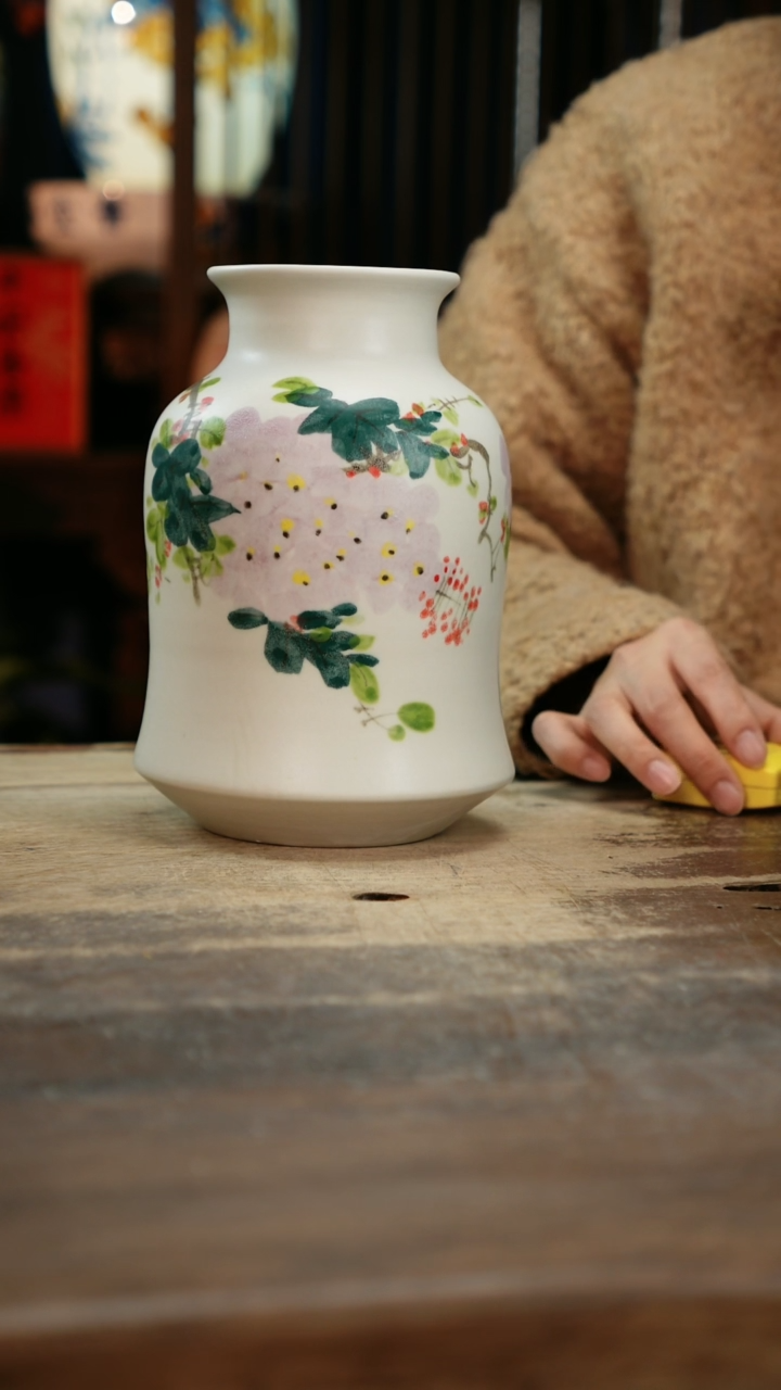 【闪购商品】瓷片景德镇纯手工釉下彩精品花瓶