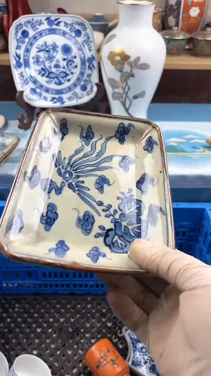 瓷片英歌瓷器满19.9包邮