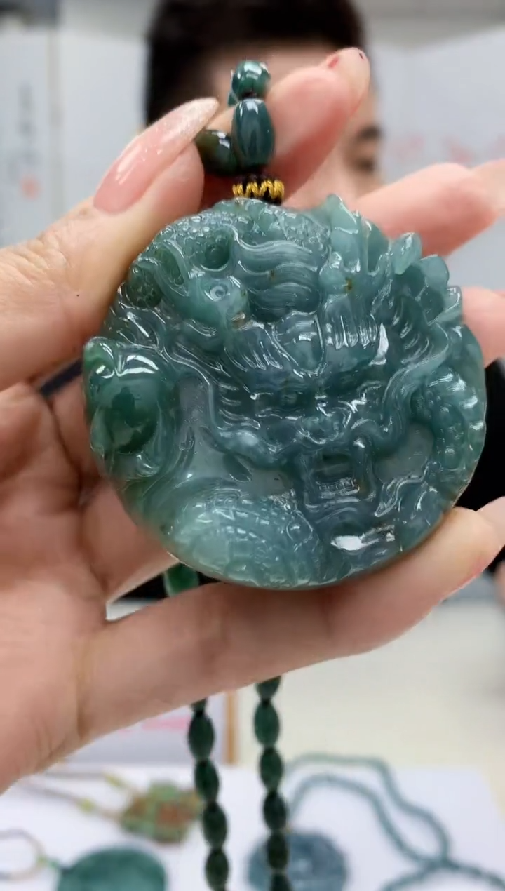 【闪购商品】定制翡翠未镶嵌4990MM-毛货挂件89