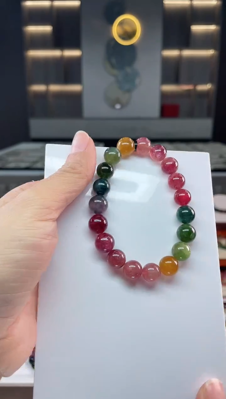 未镶嵌老矿碧玺单圈手串10mm+碧玺（多样性发一条）Q