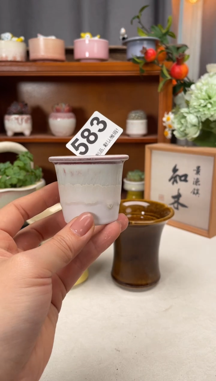 瓷片583知木小芳花盆
