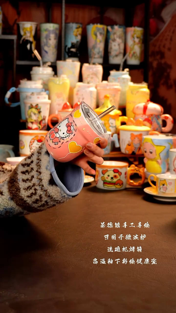 景德镇设计款手工手绘杯杯