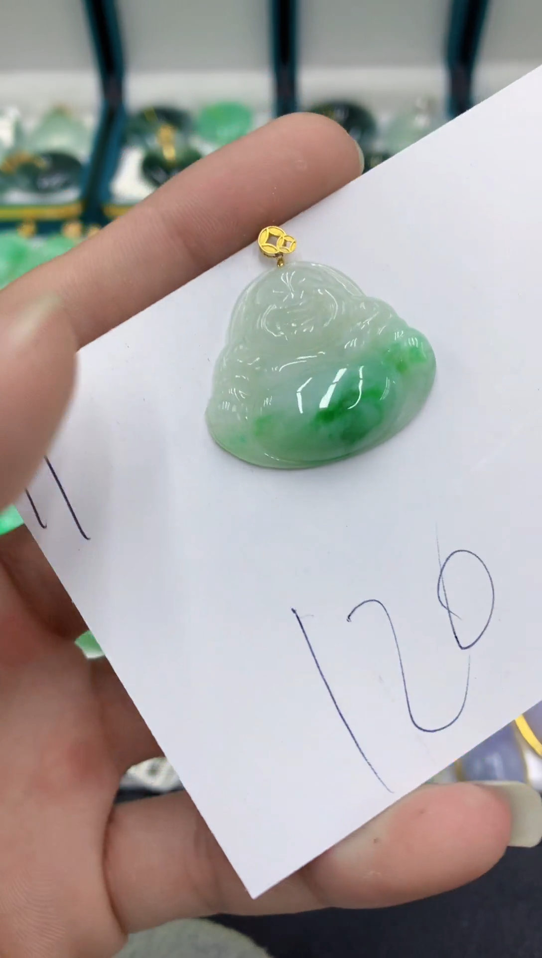 【闪购商品】翡翠颈饰18K金镶嵌翡翠