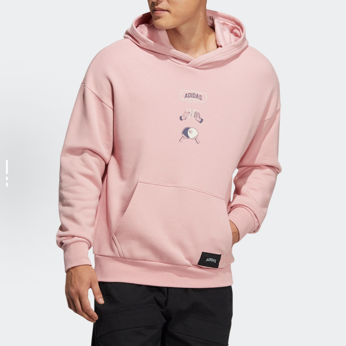 adidas 运动连帽卫衣 粉色HE7467