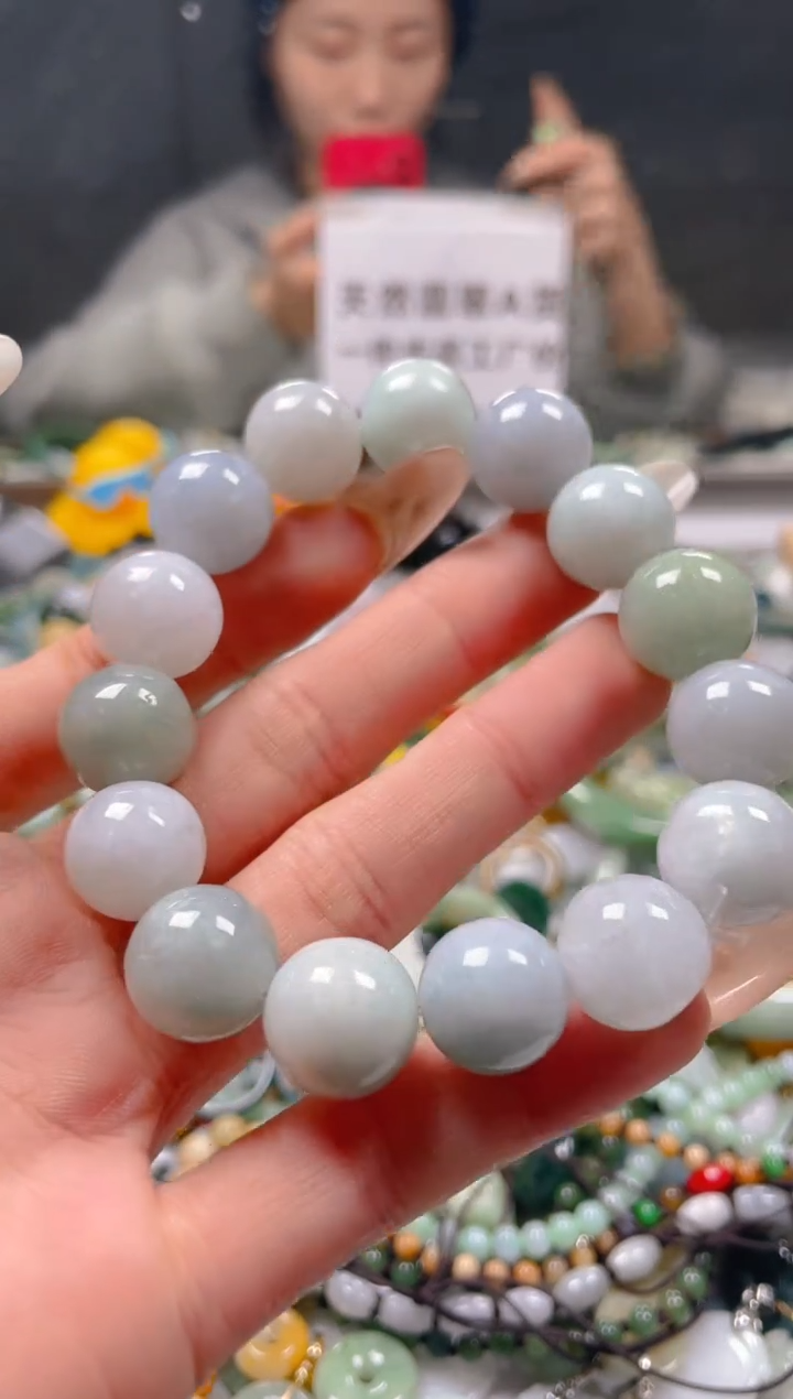 【闪购商品】翡翠颈饰未镶嵌13-14MM/M/翡翠A货一图一物
