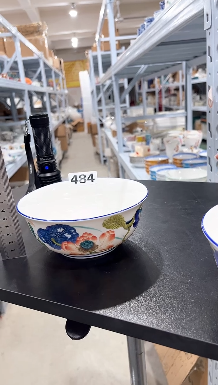 杯子陶（简装）荷花碗一个