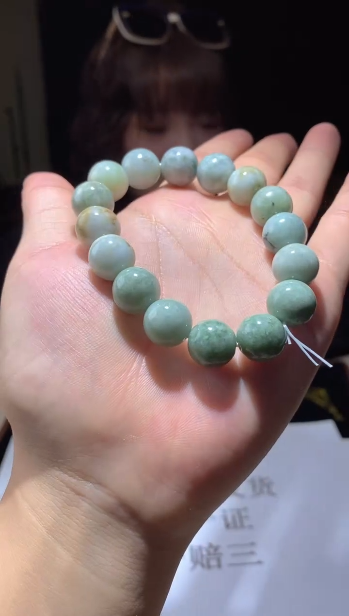 未镶嵌手链翡翠天然缅甸珠串拍一发一