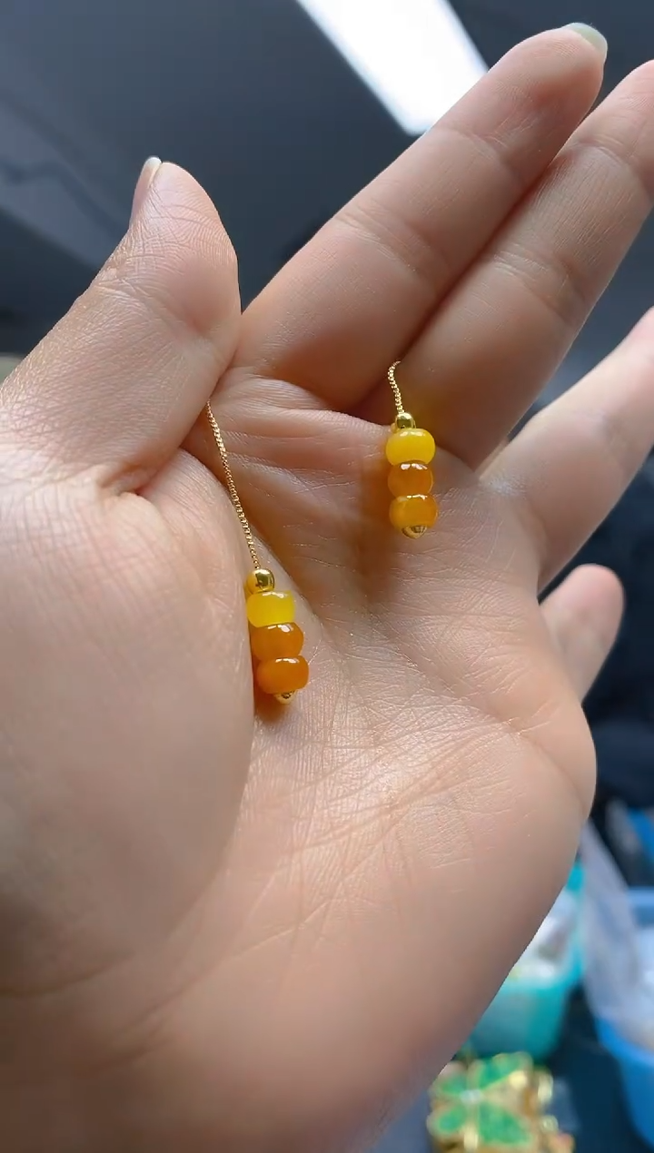 【闪购商品】翡翠耳饰合金0112翡翠耳线