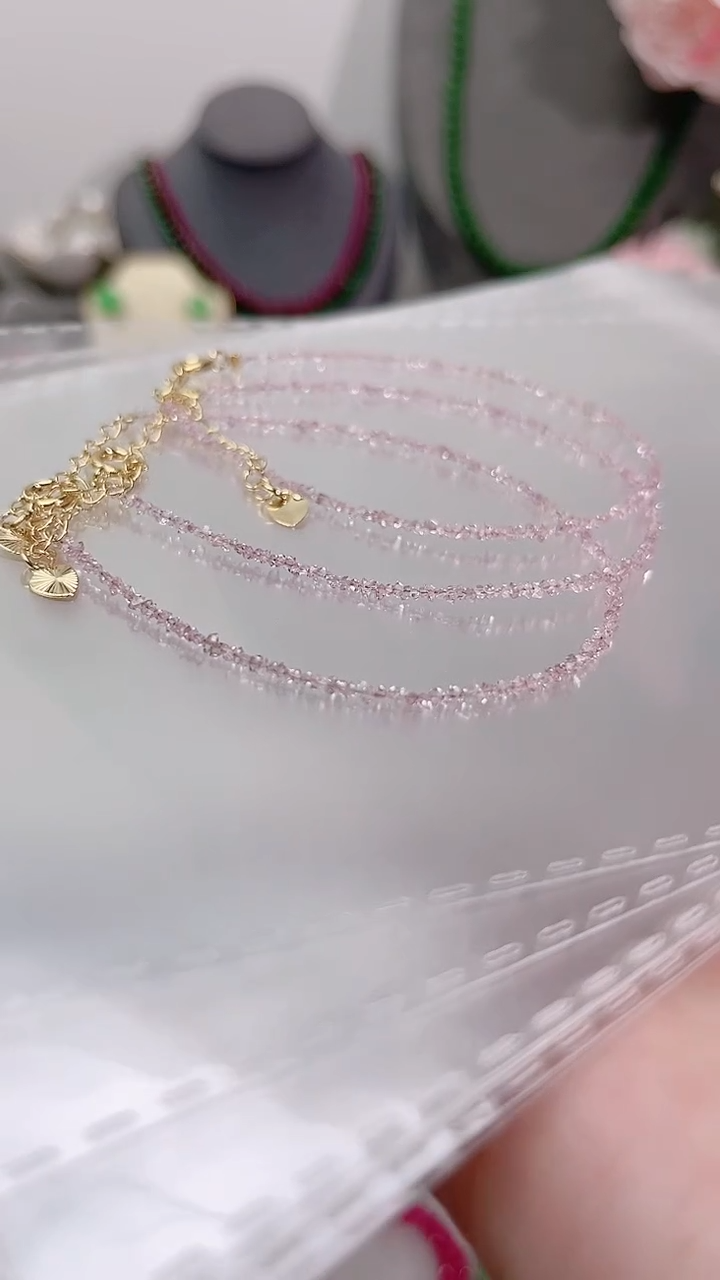 银S925镶嵌手链钻石粉99