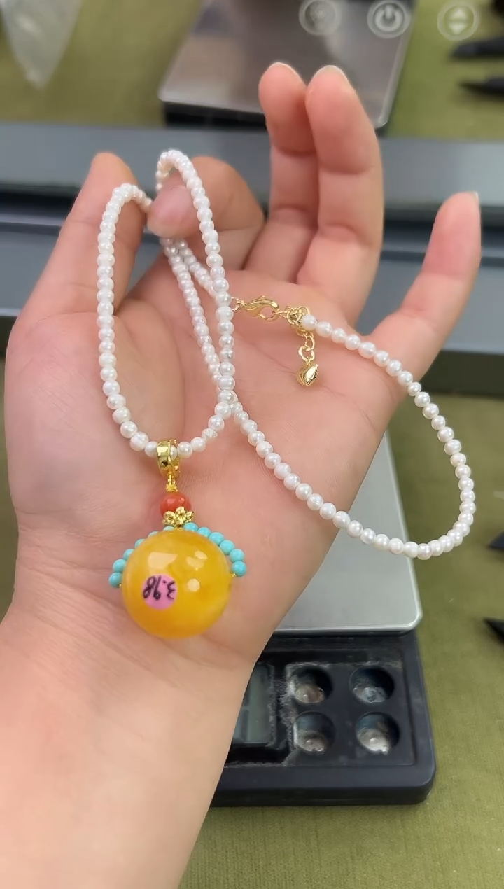 裸石琥珀未镶嵌琥珀蜜蜡吊坠