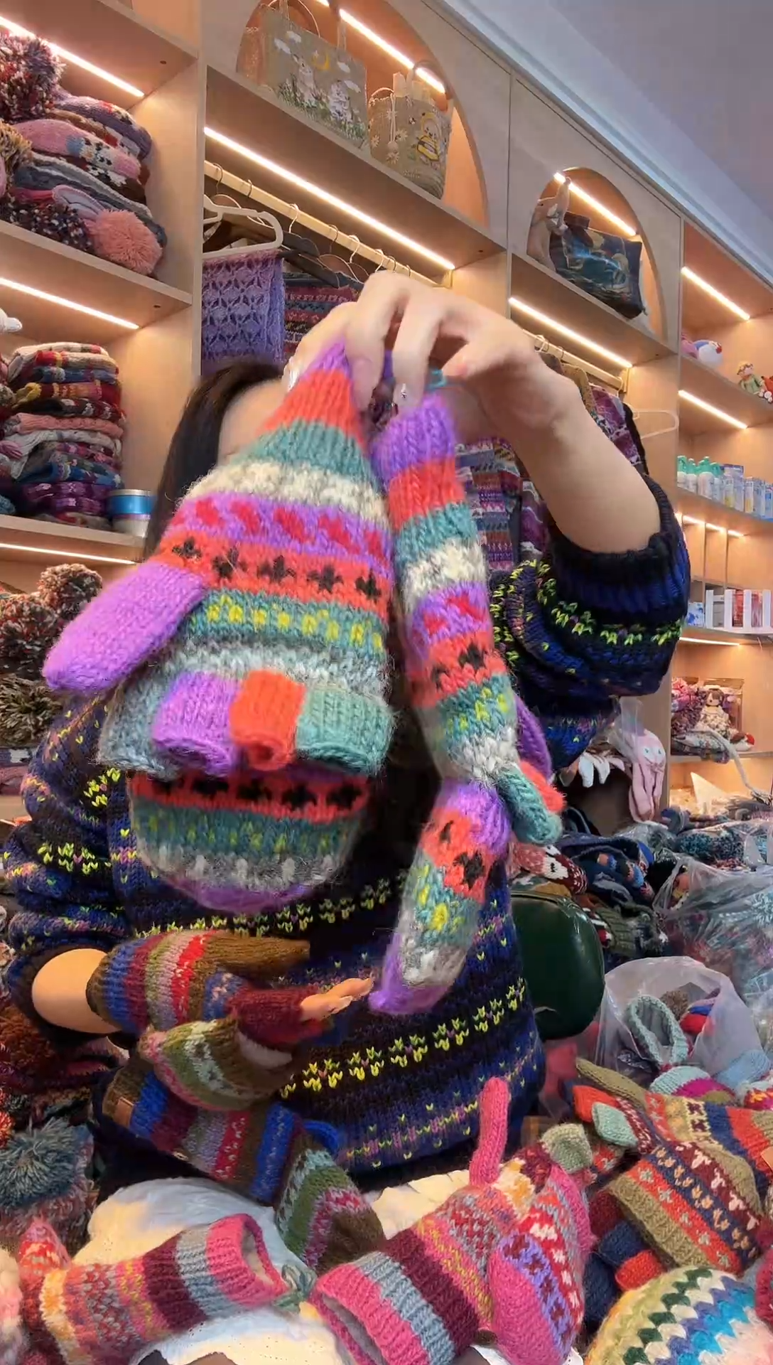 羊毛箐*纯手工手套748