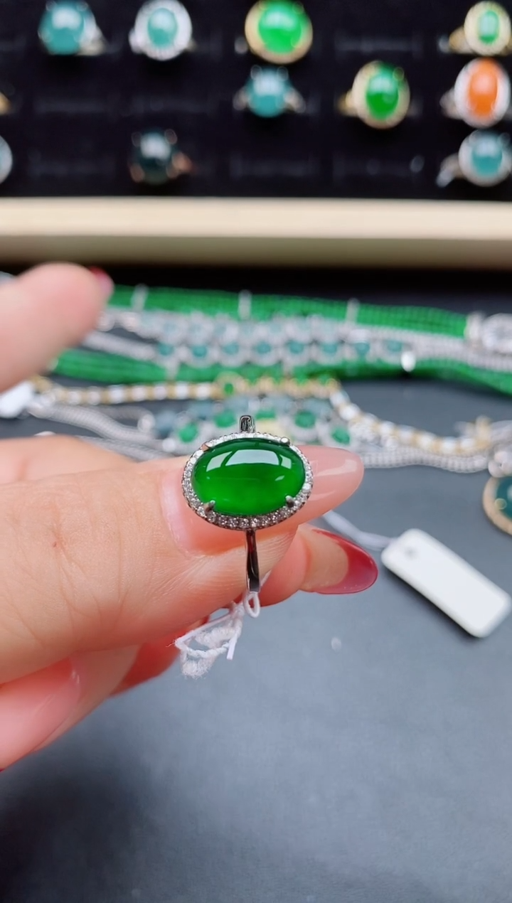 【闪购商品】翡翠戒指银S925镶嵌50805